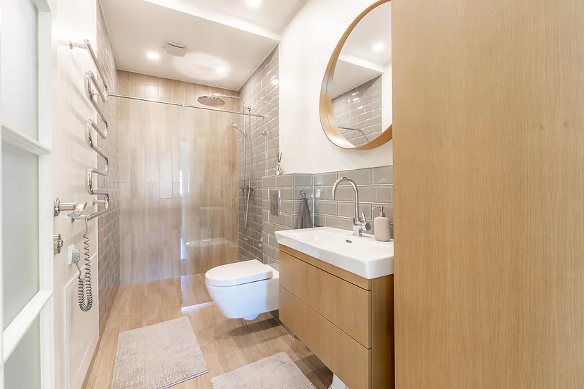 Bathroom with a shower