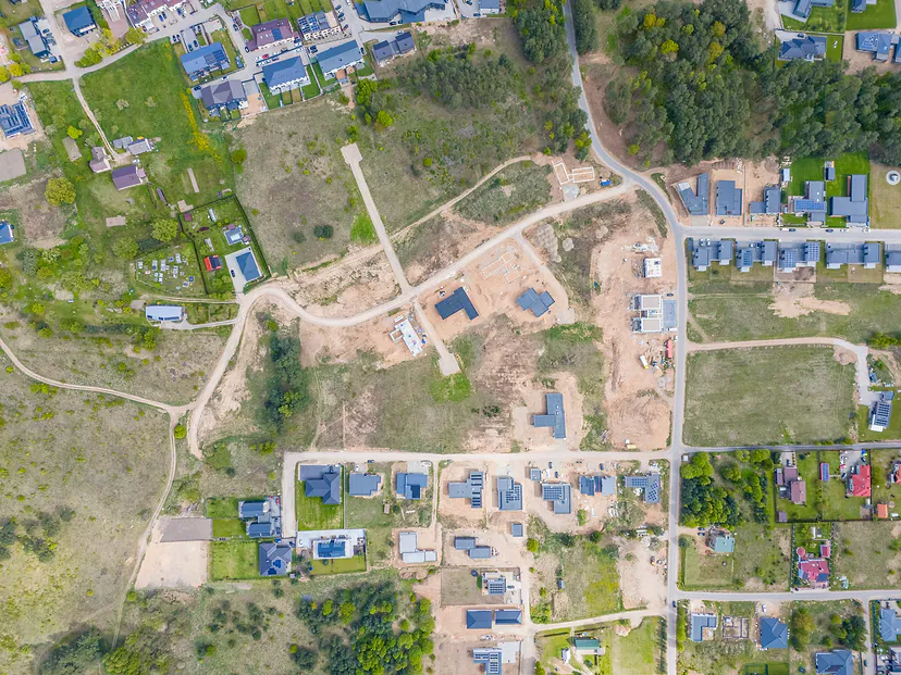 Plots and streets from above