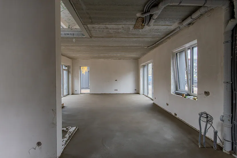 Room with a partial finish