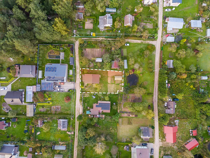 Plot from above with marked boundaries